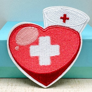 Medical Element Iron on Patch 2.6&quot; Embroidered Red Cross Patch Medical Element Patch Nurse Iron on Patch Nurse Patch Doctor Patch