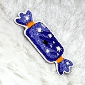 Halloween Candy Iron on Patch Full Embroidery Candy Patch Halloween Ghost Candy Applique