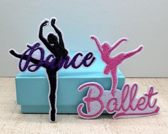 Strykmärke med dansande flicka 8,3 cm broderat ballerina-strykmärke ballerina-strykmärke dansande flicka-strykmärke balett-strykmärke dansmärke