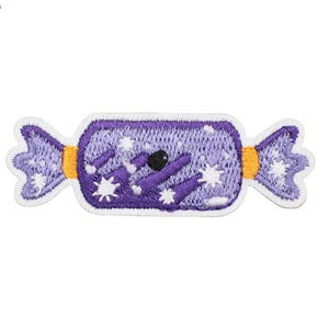 Halloween Candy Iron on Patch Full Embroidery Candy Patch Halloween Ghost Candy Applique