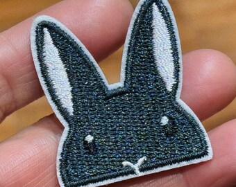 Hasen Aufnäher 3,8 cm selbstklebend, selbstklebend, Häschen-Aufnäher, niedliches Häschen-Abzeichen, Ostern-Aufnäher