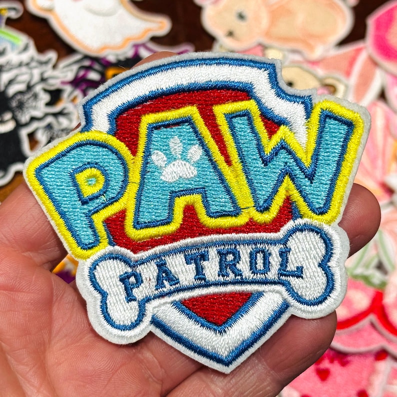 Paw Patch 3-5" Kid Iron on Patch Embroidered Paw Patrol Iron on Patch image 7