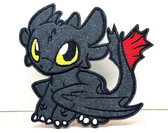 Baby Dragon Iron on Patch 3.75" Baby Dragon Patch