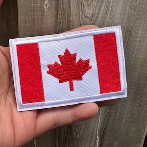 Canadese vlag opstrijkbare patch 3,27&quot; geborduurde Canadese vlag patch esdoornblad opstrijkbare patch