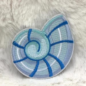 Seashell Patch 3" Embroidered Under the Sea Patch Iron on Patch