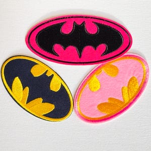 Fledermaus Mädchen Patch 3.5 "/ 4.7" Stickerei Patch Batgirl Patch Cartoon Patch Superheld Bügelbild Superheld