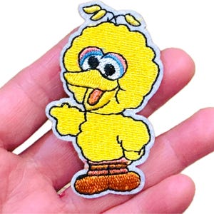 Duck Iron on Patch 2.5" Bird Full Embroidery Iron On Patch Cartoon Patch Girls Patch Boys Patch Embroidered Baby Toddler Patch Bird Applique