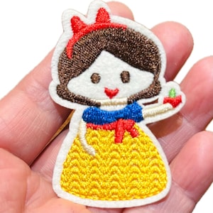 Prinses opstrijkbare patch 2,4" sneeuwwitje borduurwerk opstrijkbare patch Cartoon patch meisjes patch prinses patch