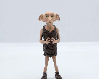 Hand-Painted Dobby Statue: 3D Printed Resin House Elf Figurine