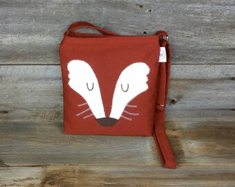 Fox Face Small Crossbody Sling Purse