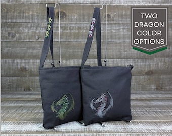 Crossbody Dragon Bag | Organic Festival Bag | Satchel Sling Purse | Personalized Gift | Festival Bag | Ren Faire Accessories