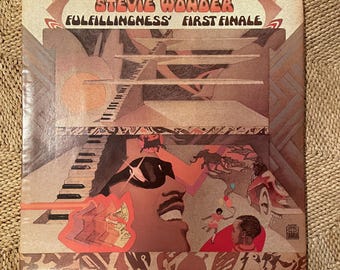 Steve Wonder Fulfillingness T6 332 S1 Vinil Vintage em Estado Quase Perfeito, Limpo, Música Soul dos Anos 70