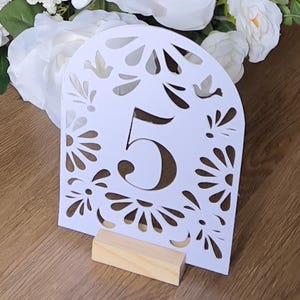 Papel Picado Table Number Design Template