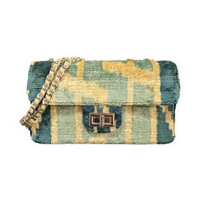Velvetica Silk Coco Bag, Ikat Woman Handbag, Small Handmade Purse, Premium Quality Pouch, Boho Style Silk Bag COCO BAG CB74