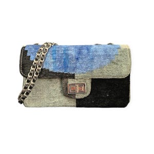 Velvetica Silk Coco Bag, Ikat Woman Handbag, Small Handmade Purse, Premium Quality Pouch, Boho Style Silk Bag COCO BAG CB54