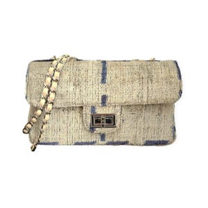 Velvetica Silk Coco Bag, Ikat Woman Handbag, Small Handmade Purse, Premium Quality Pouch, Boho Style Silk Bag COCO BAG CB59