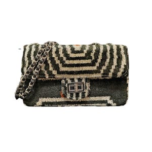Velvetica Silk Coco Bag, Ikat Woman Handbag, Small Handmade Purse, Premium Quality Pouch, Boho Style Silk Bag COCO BAG CB83