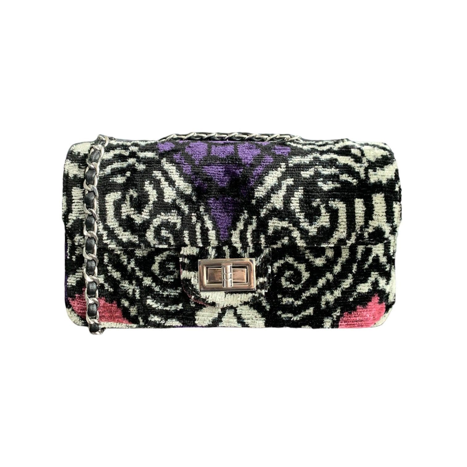 Velvetica Silk Coco Bag, Ikat Woman Handbag, Small Handmade Velvetica Silk Coco Bag, Ikat Woman Handbag, Small Handmade