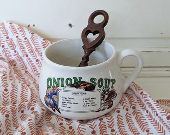 Vintage Onion Soup Recipe Mug | Vintage Soup Mug