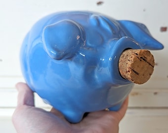 1950s Hull or McCoy Pottery Corky Pig Piggy Bank with Cork Nose Stopper