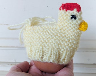 Hand Crochet Chicken Egg Cozy | Hen Easter Egg Cover