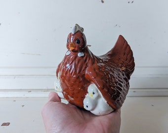 Vintage Norcrest Japan Hen and Chicks Bank | Chicken Savings Bank