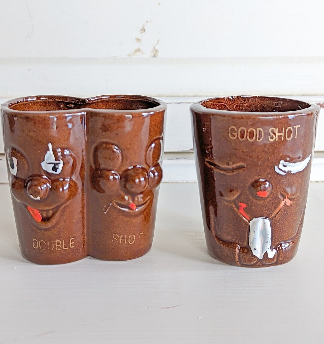 Vintage Shot Glasses Double Shot Glass Good Shot Glass Etsy