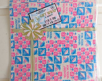 Vintage Wrapping Paper | Baby Shower and Floral Wrapping Paper Sheets