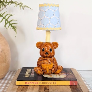 Vintage Kitchen Lamp Counter Decor Repurposed Honey Bear Night Light