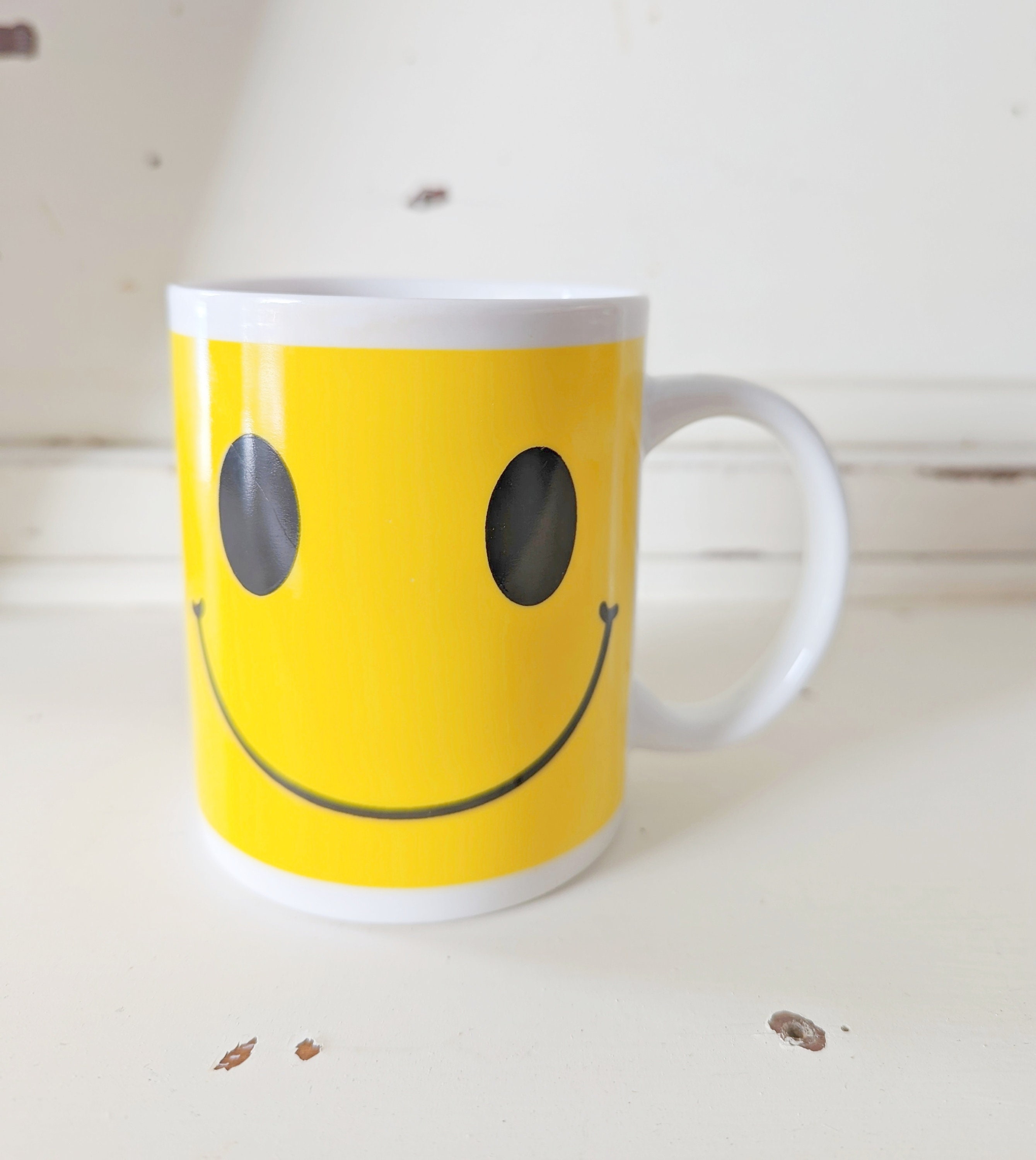 Smiley Just Woke Up Coffee Mug Aesthetic Tea & Coffee Mugs