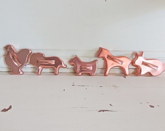 Vintage Copper Cookie Cutters