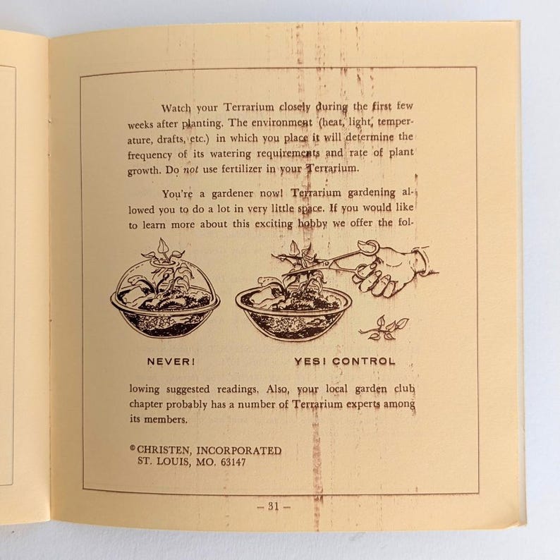 How to Care for Terrariums Book