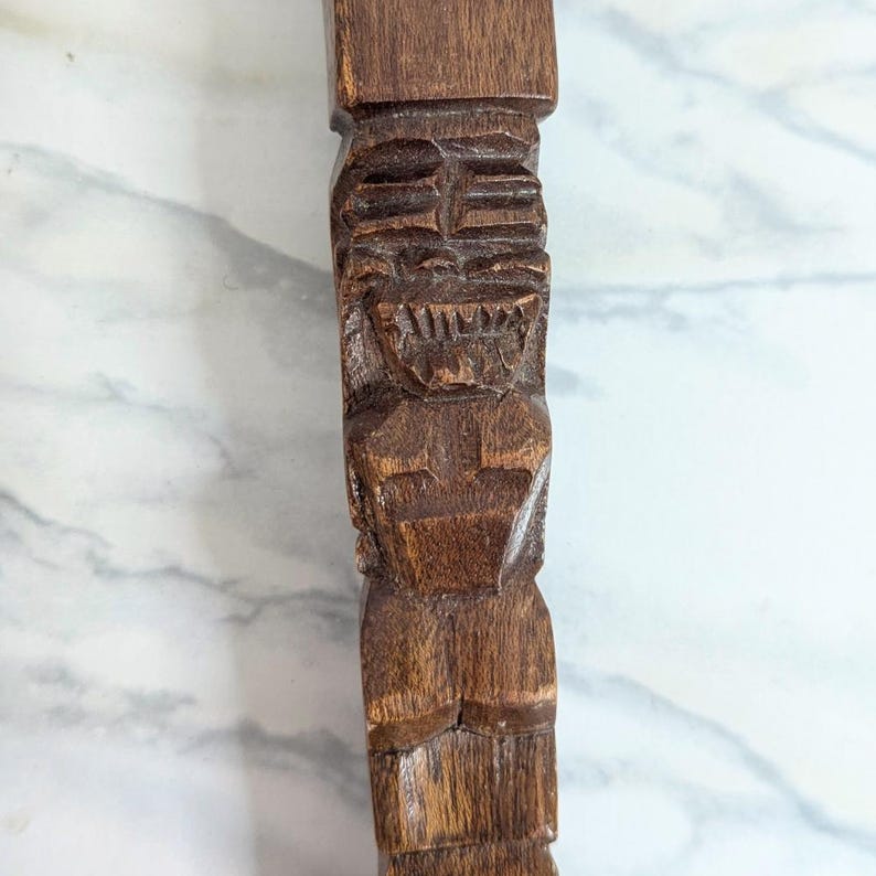 Wood Tiki Salad Serving Set