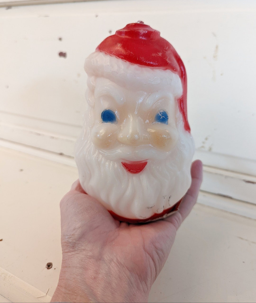 Vintage Gurley Santa Candle Large Santa Claus Candle Etsy