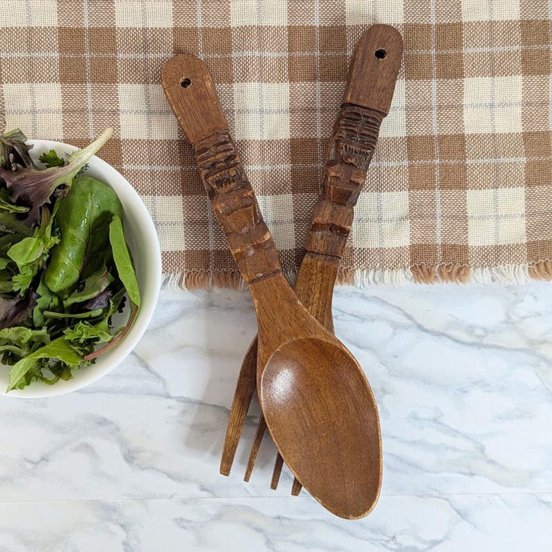 Serving Set Hand Carved