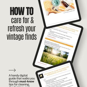 eBook-Anleitung für die Reinigung von Vintage-Sammlerstücken Digitaler Download für Sammler-Vintage-Artikel-Restaurierung und Pflege-Handbuch druckbare PDF-Datei