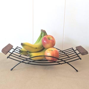 MCM Fruit Basket Vintage Mid-Century Modern Kitchen Decor Mid Century String Bowl for Serving Fruit Counter Storage