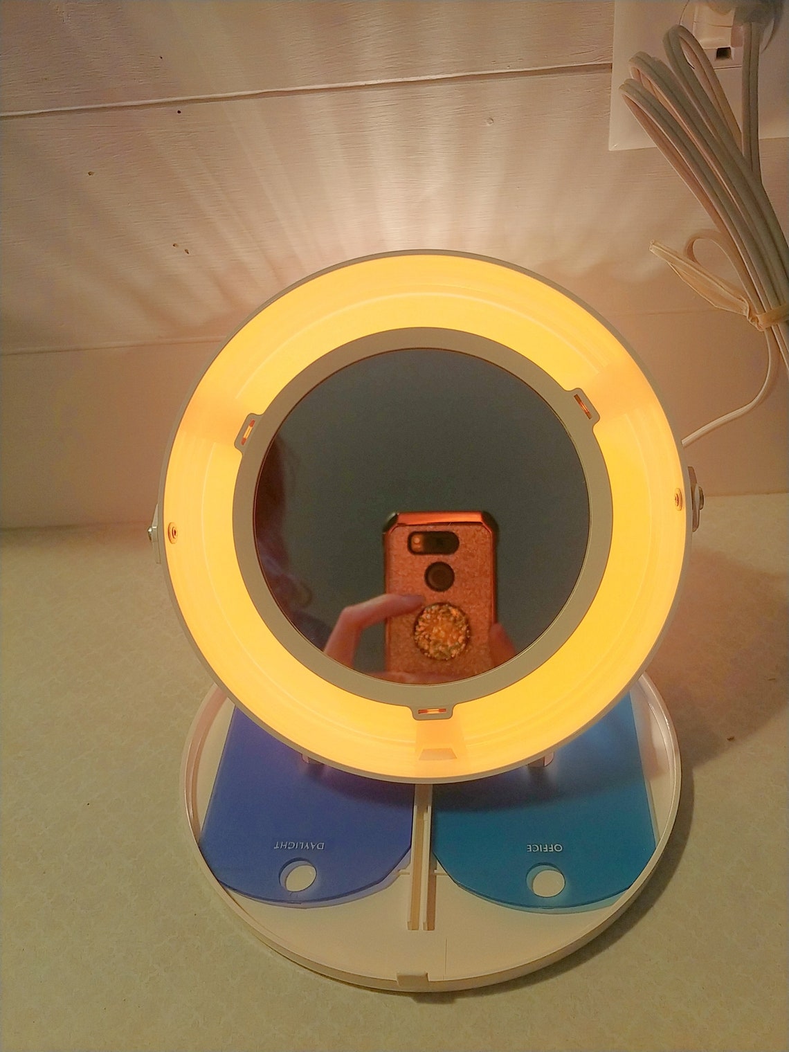 Vintage Lighted Makeup Mirror Cosmetic Vanity Mirror Etsy New Zealand