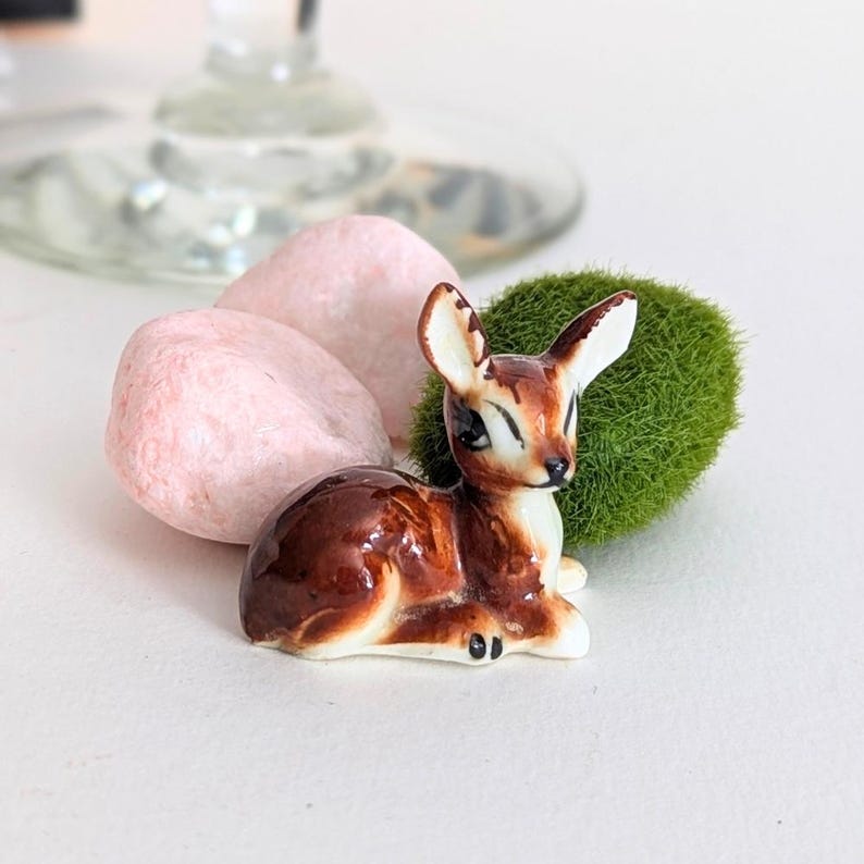 miniature vintage deer figurine