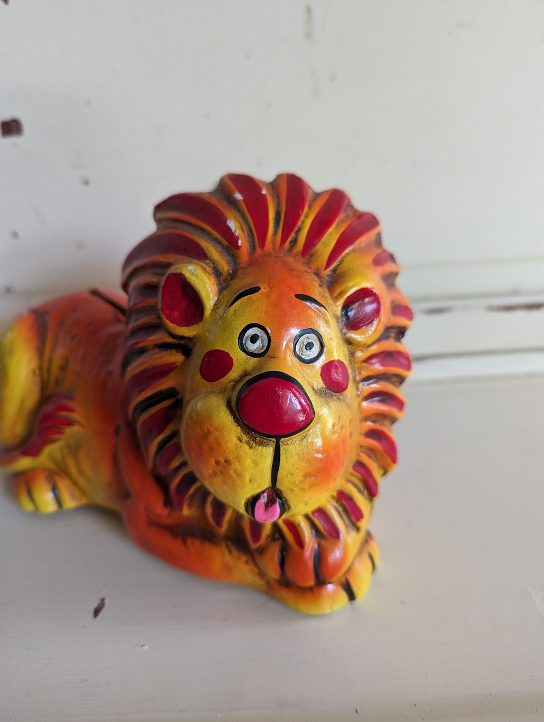 Vintage Lion Piggy Bank Retro Boho Bank - Etsy