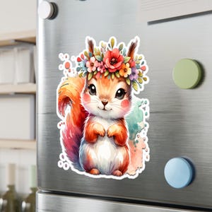 Sticker écureuil | Stickers écureuils furtifs en vinyle | Stickers animaux mignons, Stickers ordinateur portable, Stickers voiture, Cadeau pour amoureux de la nature, Sticker vitre de voiture