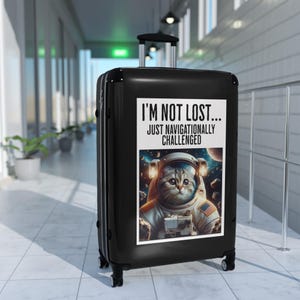 Funny Cat-koffer: ik ben niet verloren - handbagage
