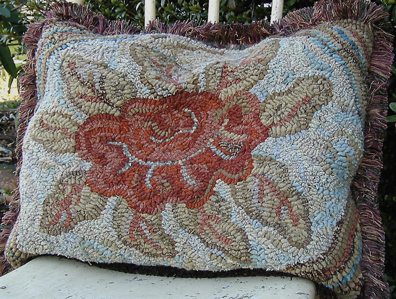 Cabbage Rose Rug Hooking PATTERN ONLY on Linen//floral Design | Etsy