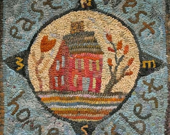 Home Is Best PDF for rug hooking and punchneedle embroidery