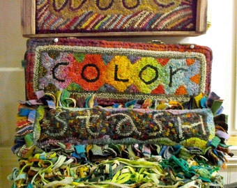 SIGNS set of 3 patterns PDF for rug hooking and punchneedle embroidery