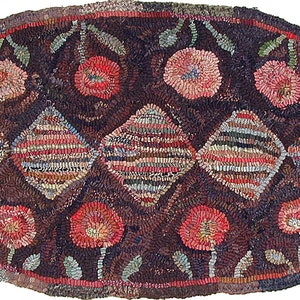 Garden Path Pattern PDF for rug hooking and punchneedle embroidery