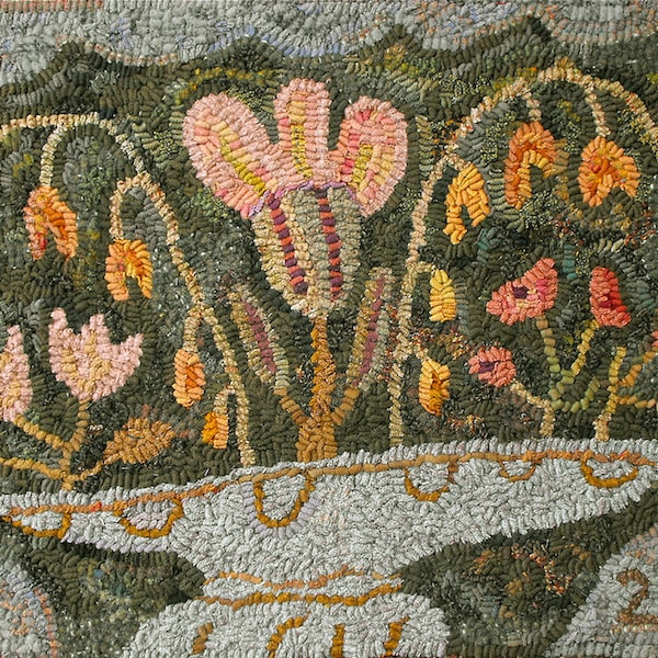 May Basket rug hooking pattern