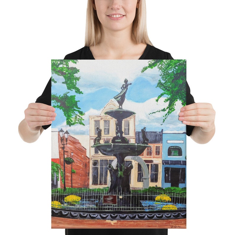 Bowling Green Kentucky Fountain Square Park Canvas Print Etsy