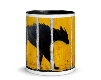 Red Riding Hood and the Wolf Mug with Color Inside