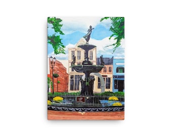 Bowling Green Kentucky fountain Square Park - Canvas print